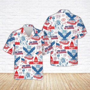 250 Years Of Freedom Hawaiian Shirt, America 250th Anniversary 1776–2026